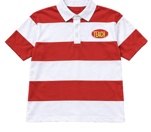 Red and White striped Polo Shirt