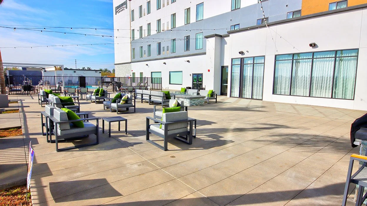 Outdoor event and seating area at Parkview Eastvale