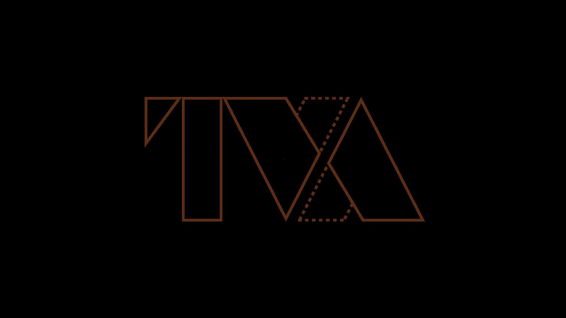TVA logo exploration: faint thin-line orange outline