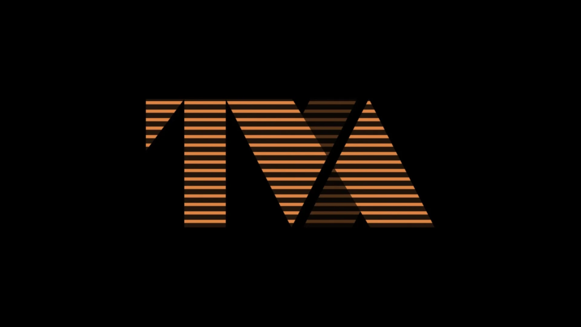 TVA logo exploration: horizontal orange stripes