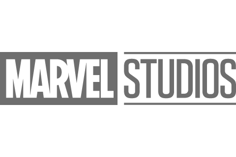 Marvel Studios logo in black and gray.