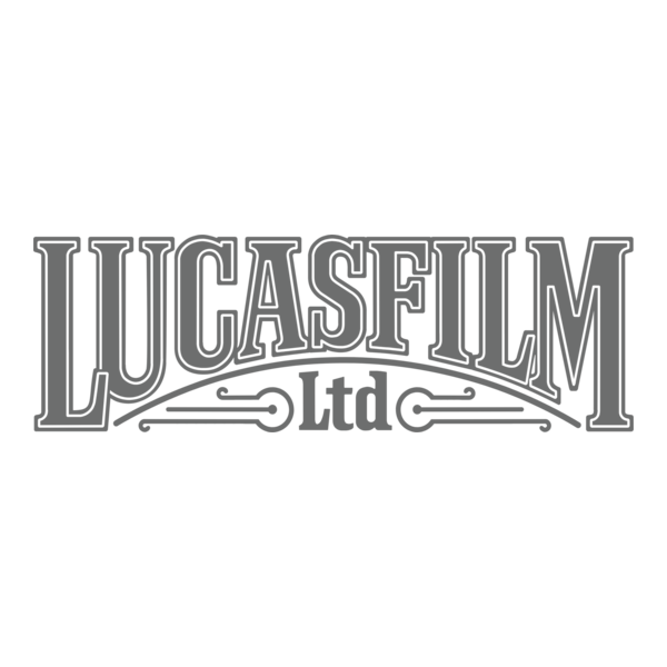 Lucasfilm Ltd. logo in black and white with stylized text and decorative lines