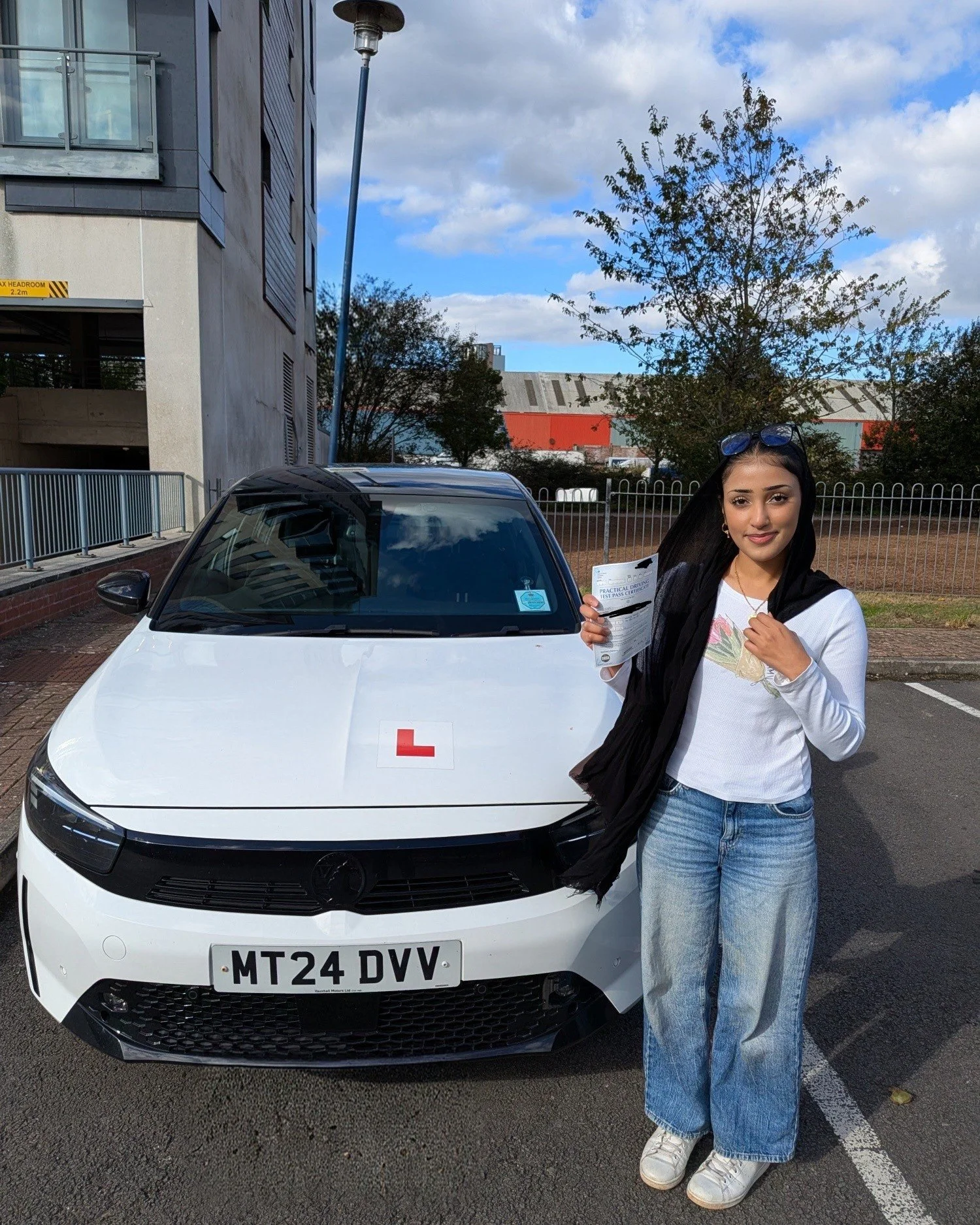 A lovely day for the sun shining and celebrating a pass for Muskkan with just 3 driver faults! #driving #drivinginstructor #cardiff