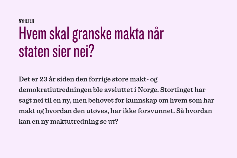 Artikkel i Samfunnsviternes magasin, Tendens