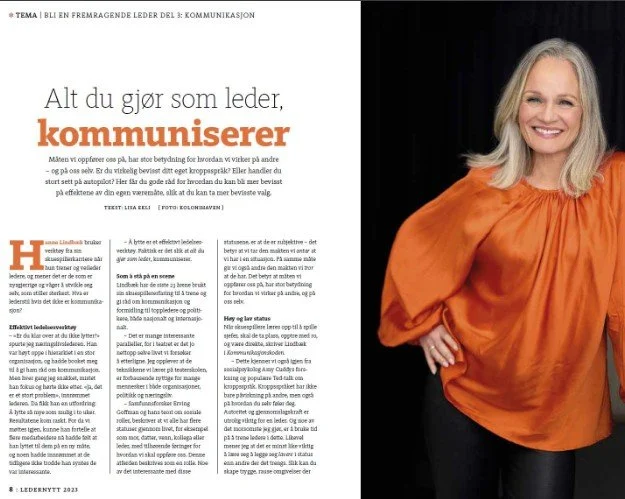 Intervju med Hanne Lindbæk for Ledernytt.