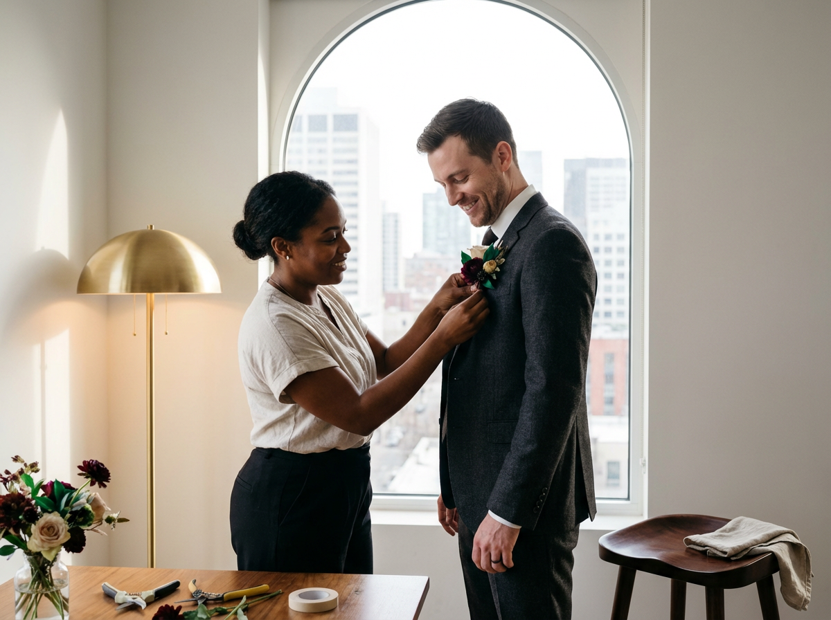 Custom Boutonnière Design