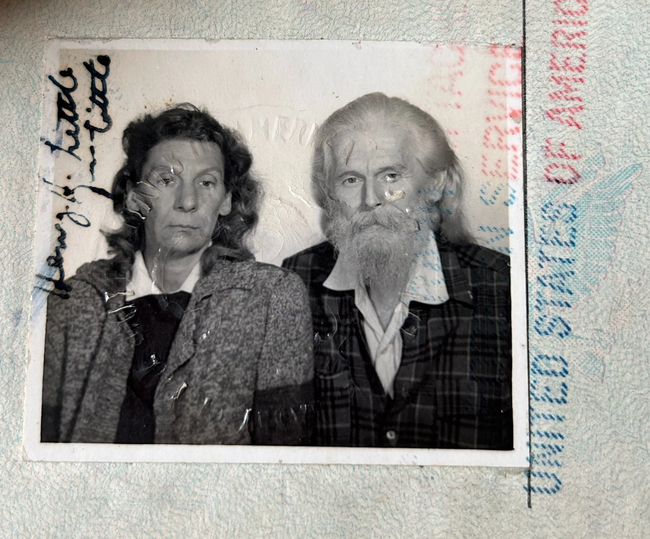Jan and Harry - Passport photograph - 1973