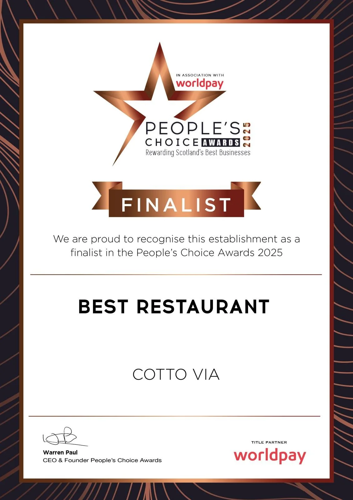 Cotto Via's Awards