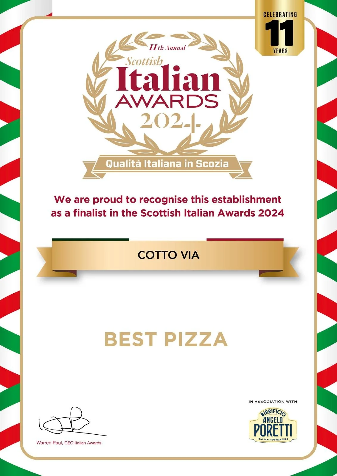 Cotto Via's Awards