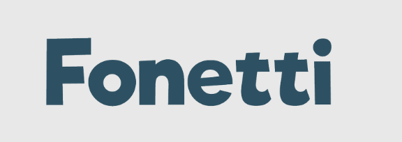 The word 'Fonetti' in bold, dark blue text on a light gray background.