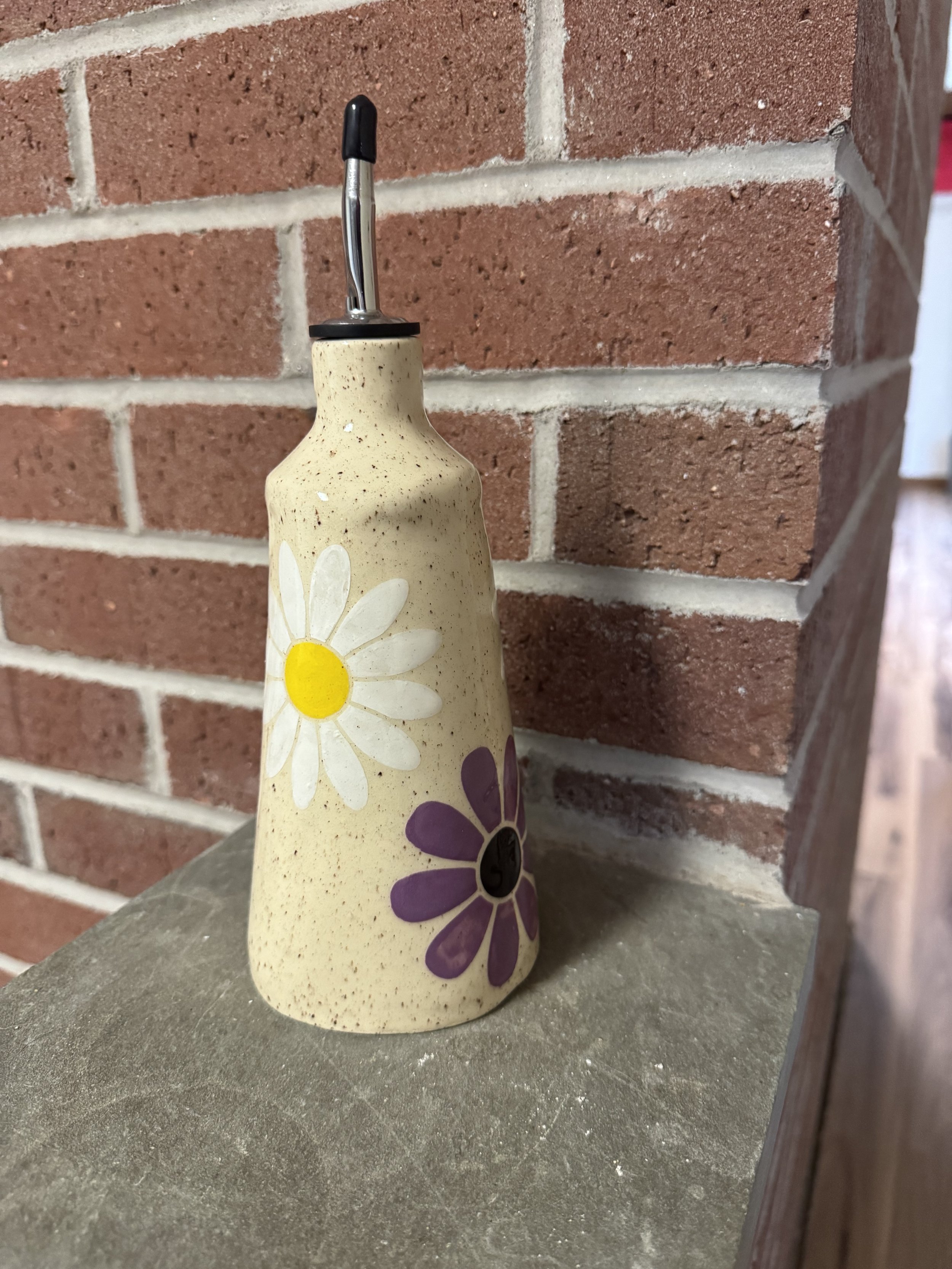 Hand-Painted Oil Bottle