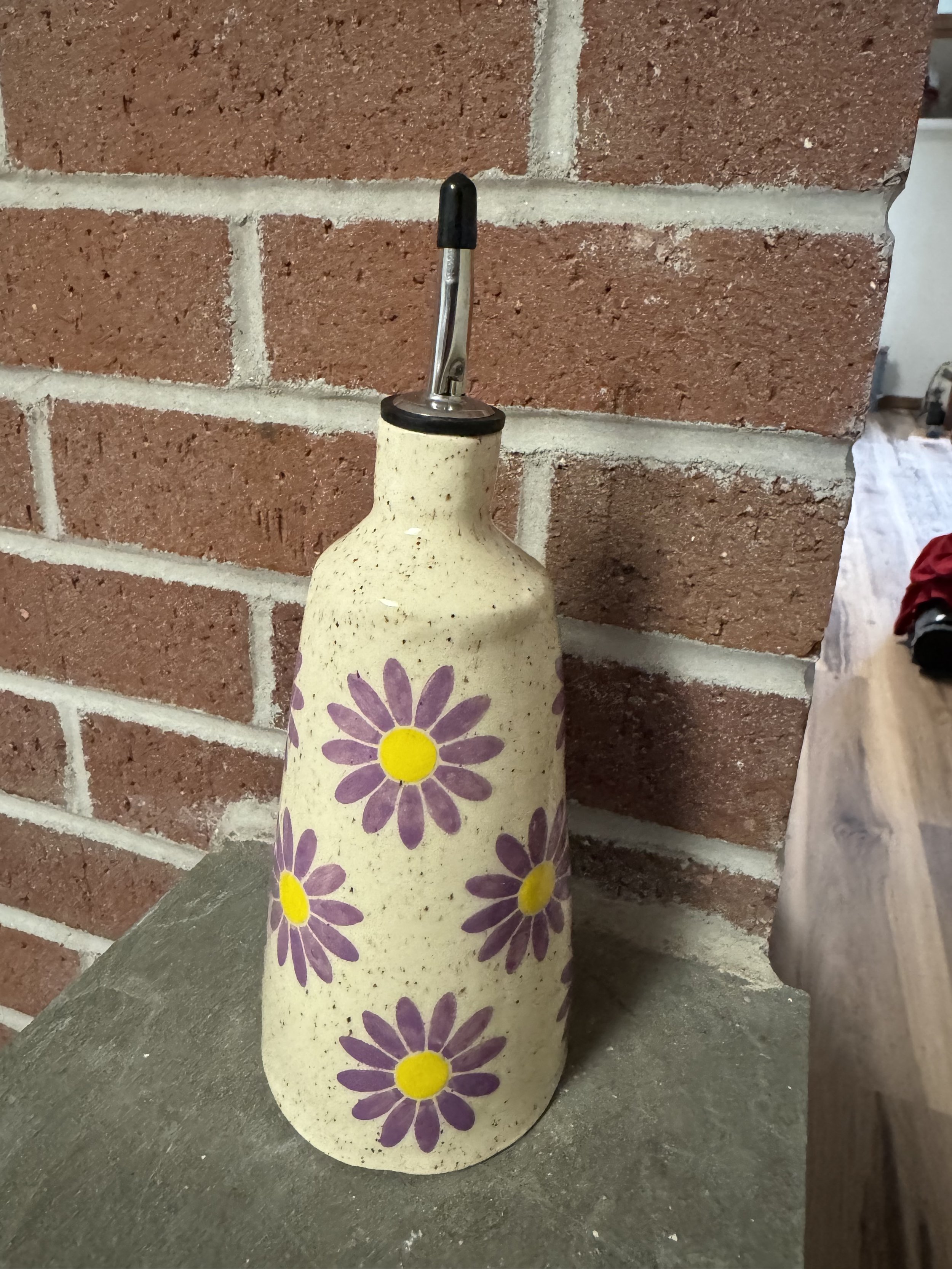 Hand-Painted Oil Bottle