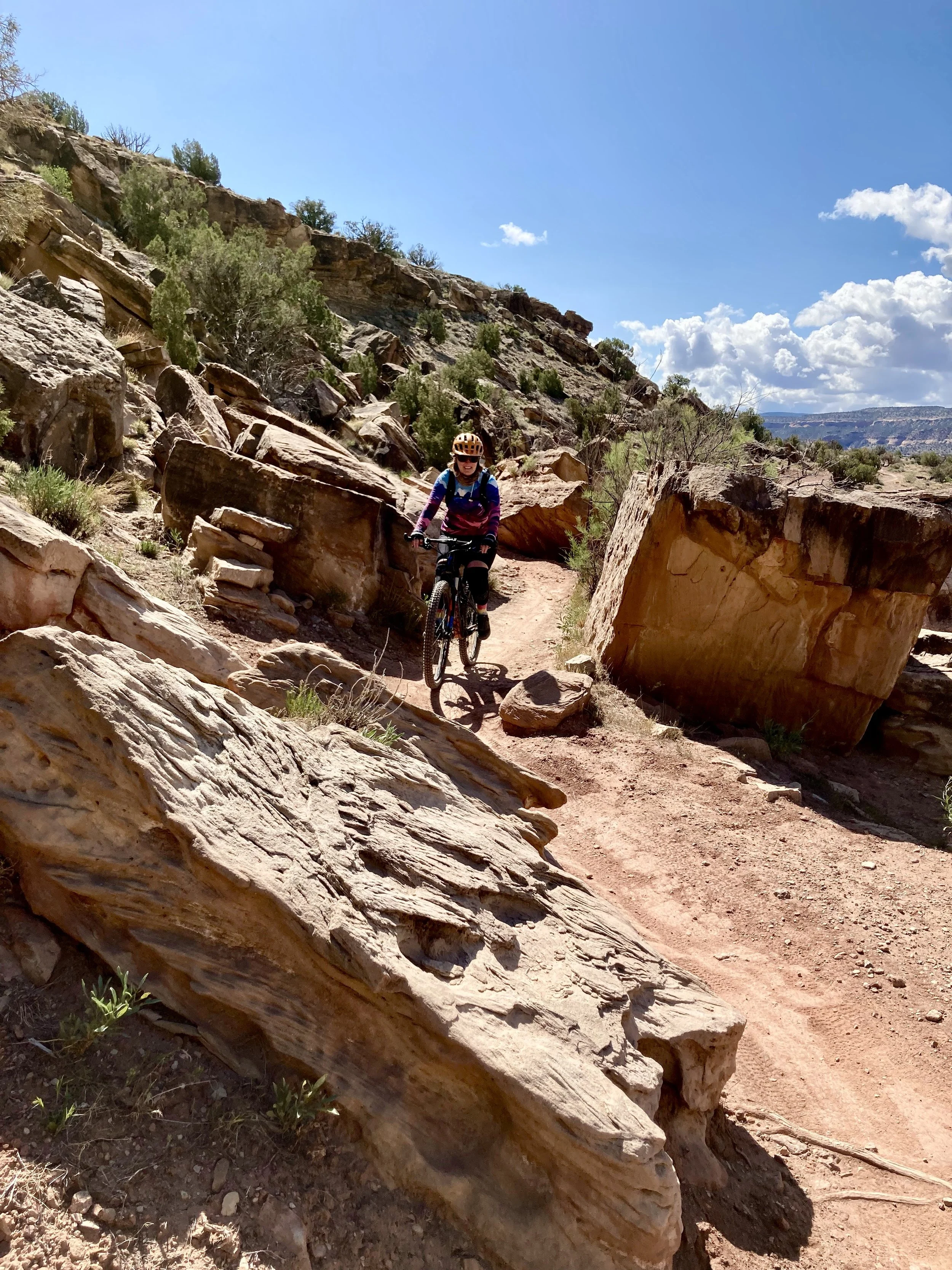 red rock downhill on the Kokopelli
