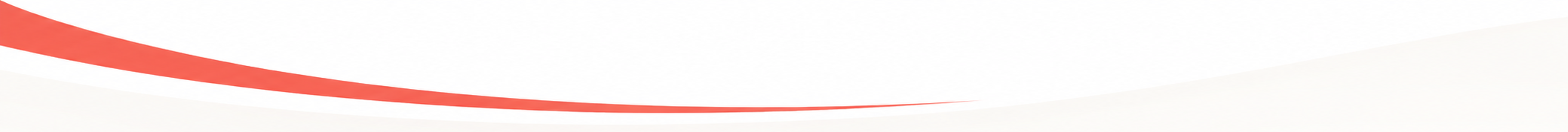 White background with a red curved line at the top left corner and a thin red curved line near the bottom.