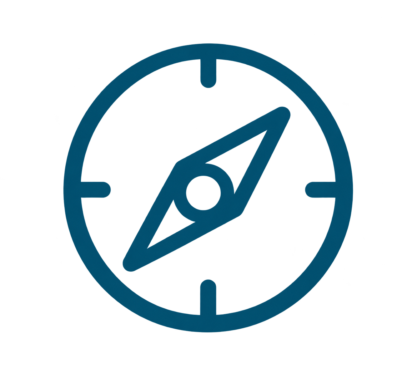 A clock face with a stylized eye symbol in the center, colored in shades of blue and teal.