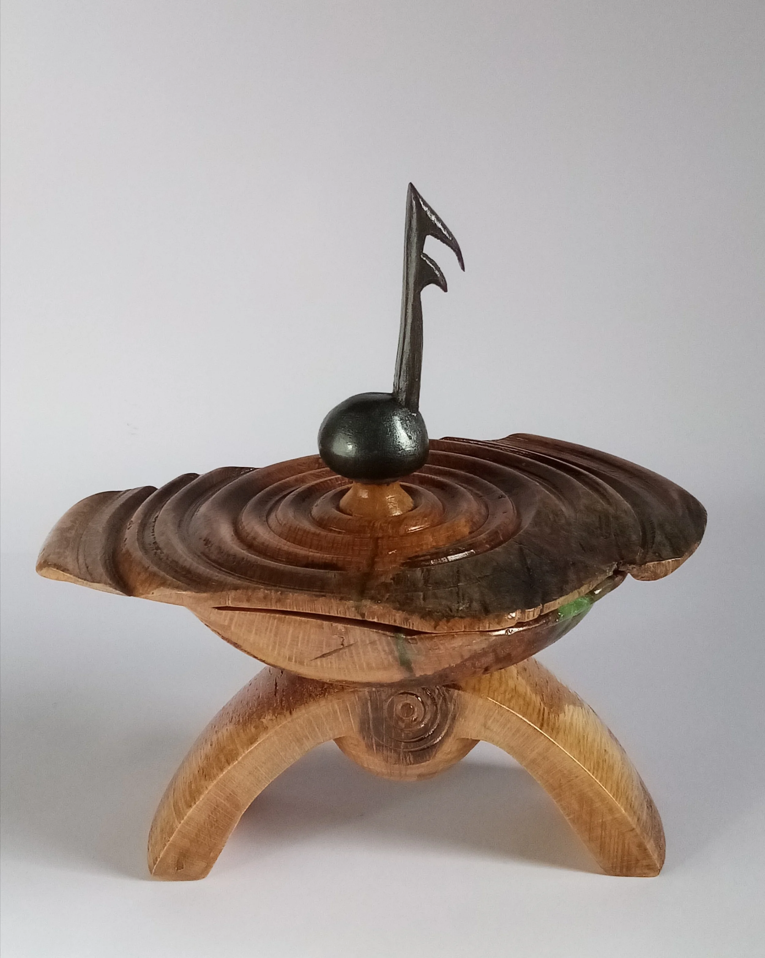 Gota musical, vibración · Cuenco con tapa sobre pie