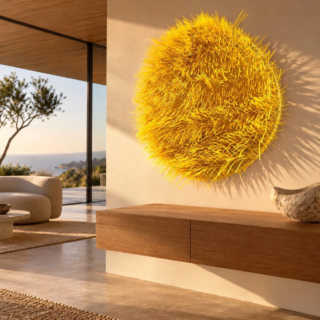 Sun, 40 inch diameter x 10 inch depth