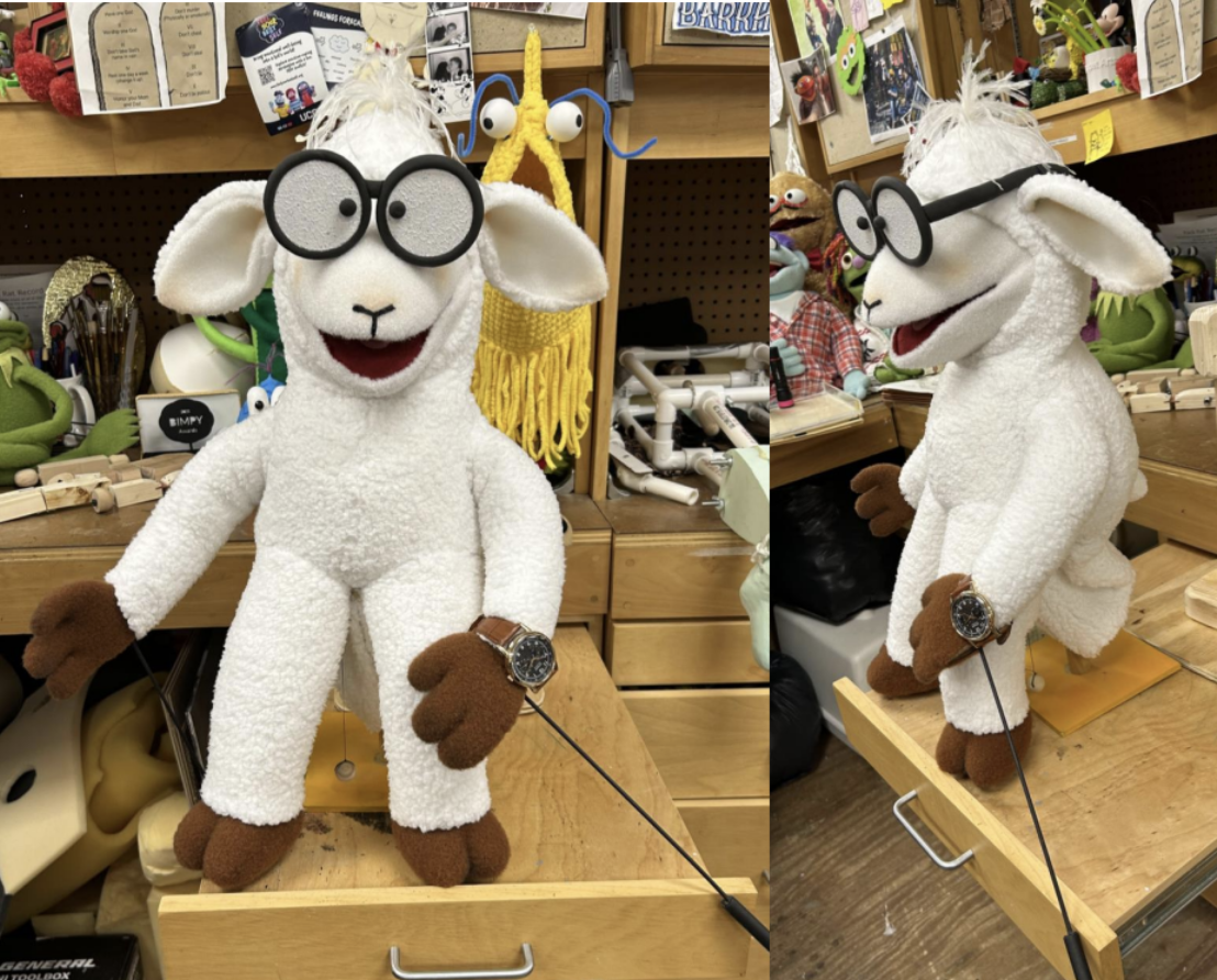 "Theo The Lamb" - Hand & Rod Puppet