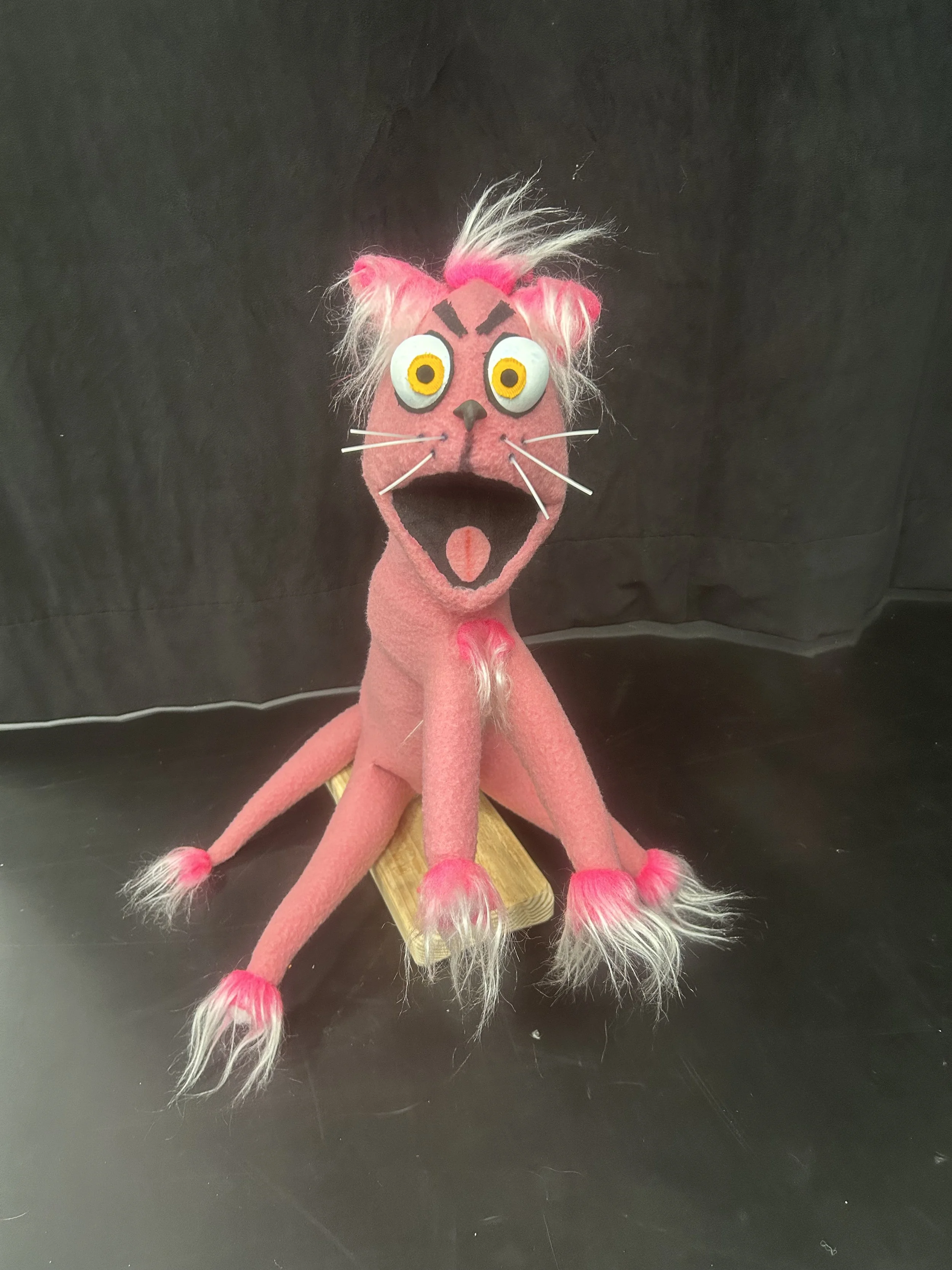 "Keety Cat" - Paper Sculpture Hand Puppet