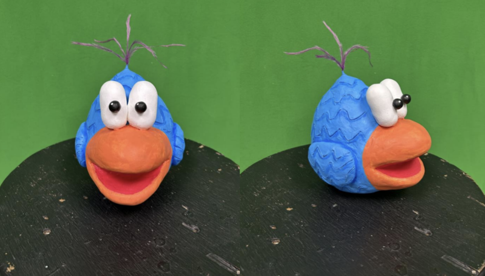"Fish Bird" - Casted Figure Puppet