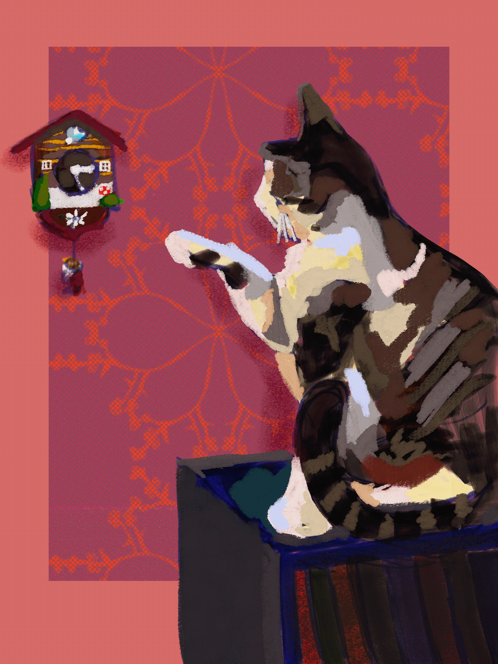 cat distribution postcards