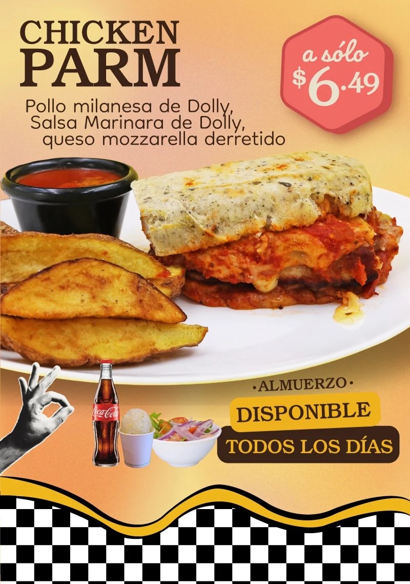 Almuerzos Americanos de Dolly's #4 - Chicken Parm