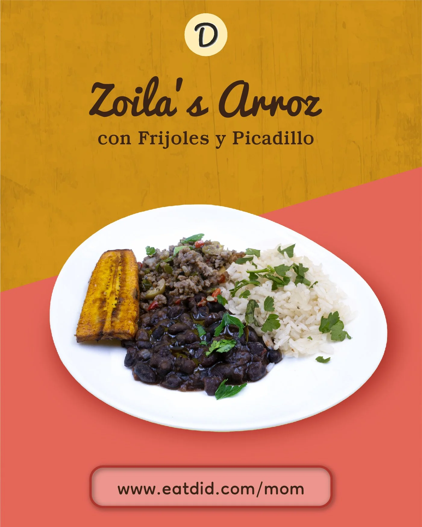 Zoila's Arroz con frijoles negros y picadillo