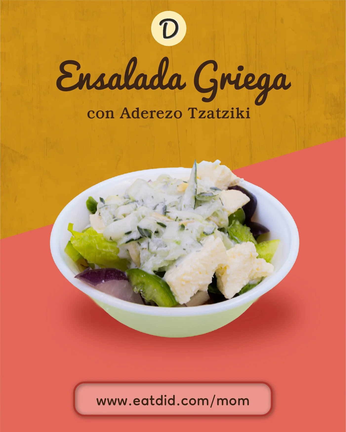 Ensalada Griega con Salsa Tzatziki