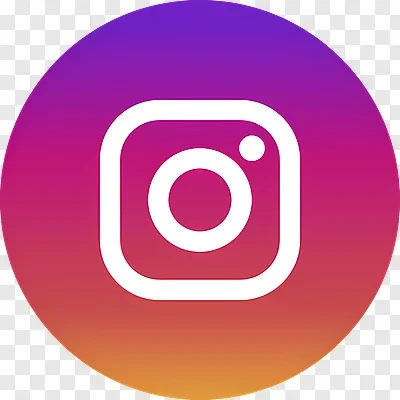 Instagram logo with a gradient background from purple to orange.