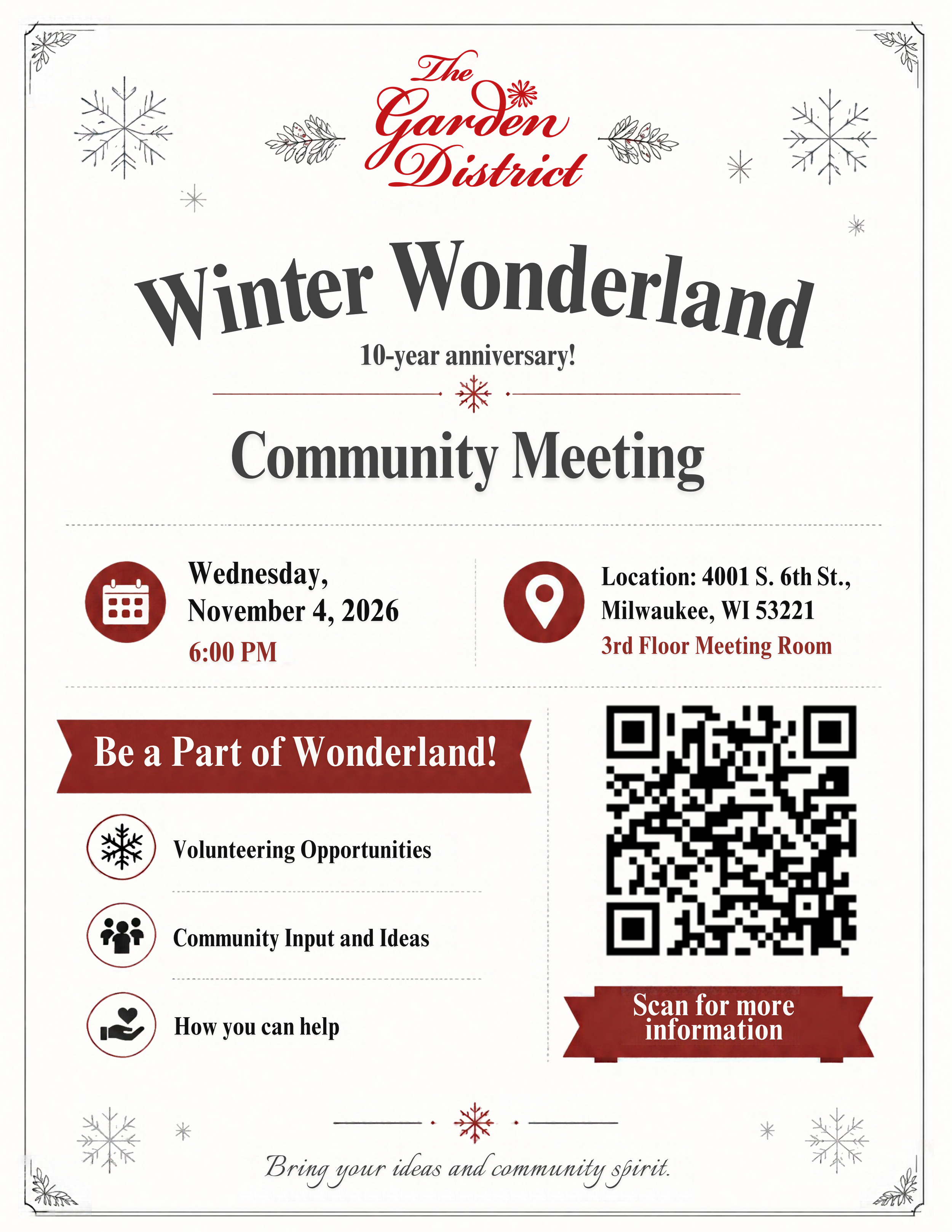 Winter Wonderland Community Kickoff