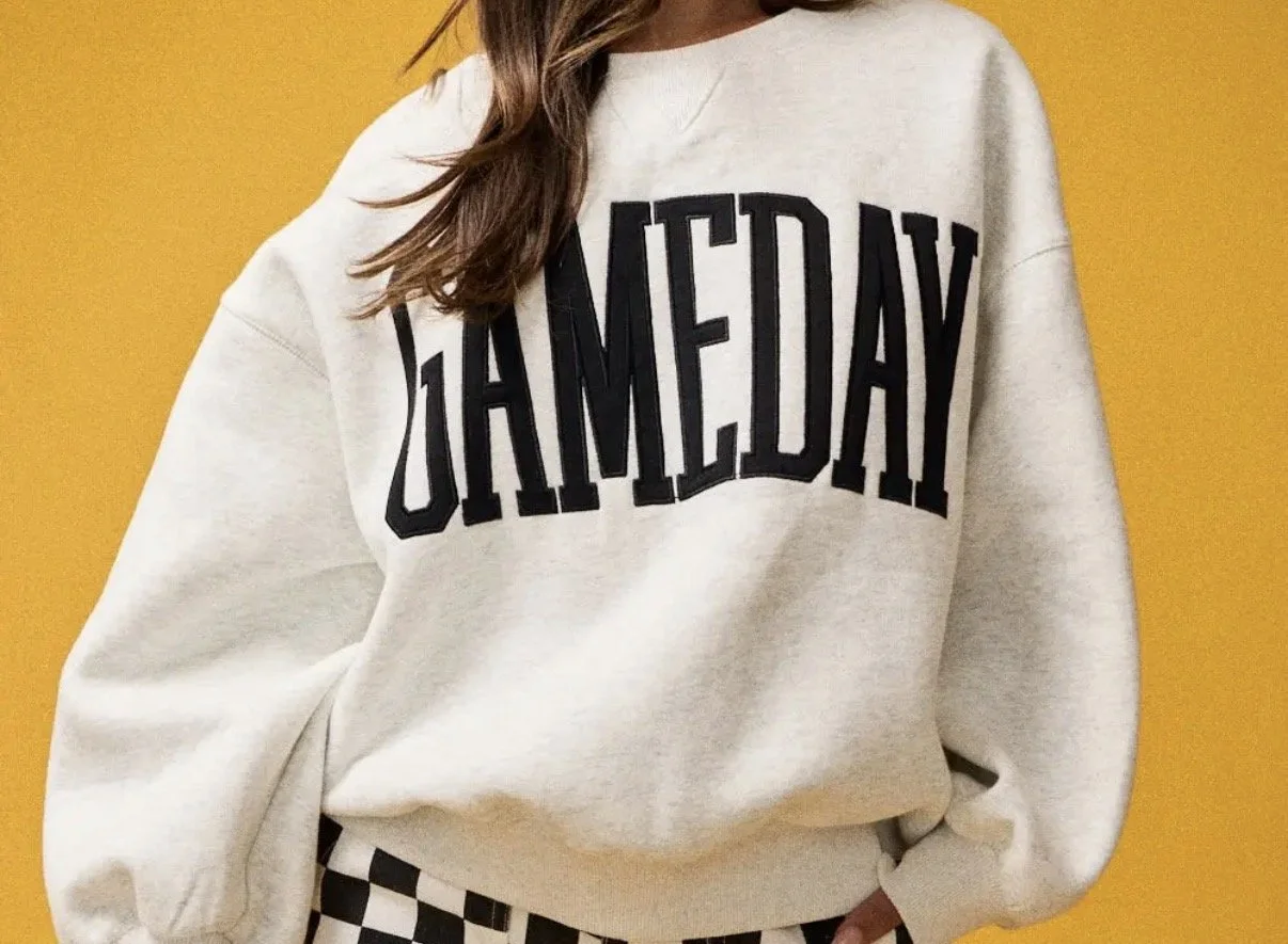 The Game Day Girlie Sweatshirt -  Size Small Only