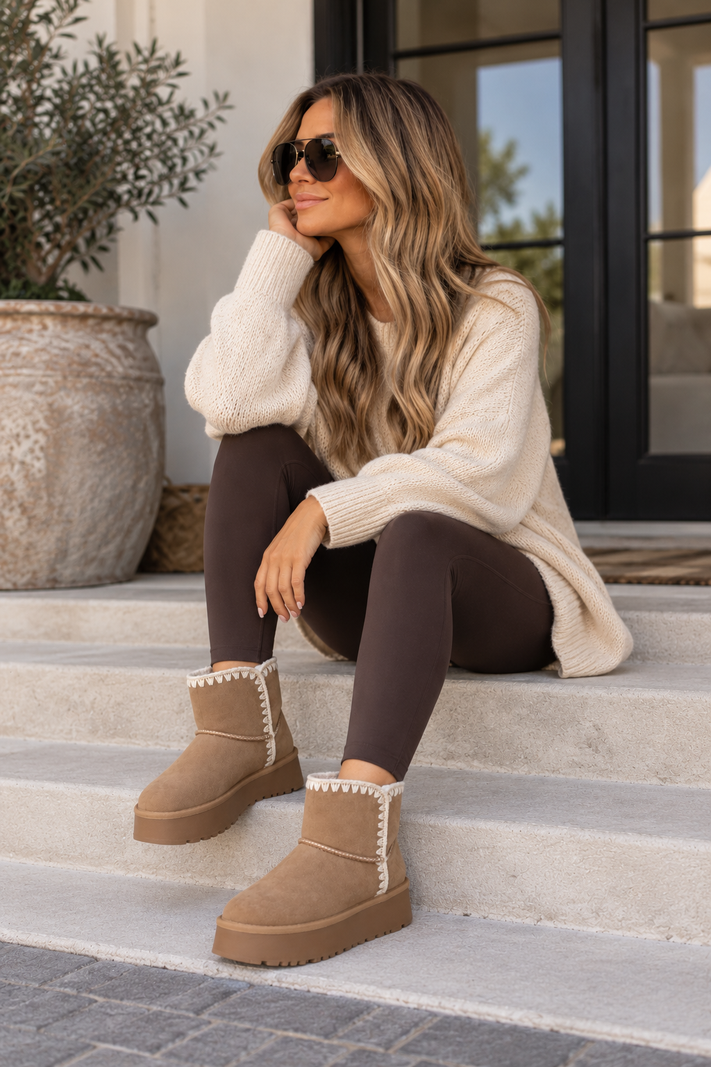 Cozy Chic on the Stone Steps.png