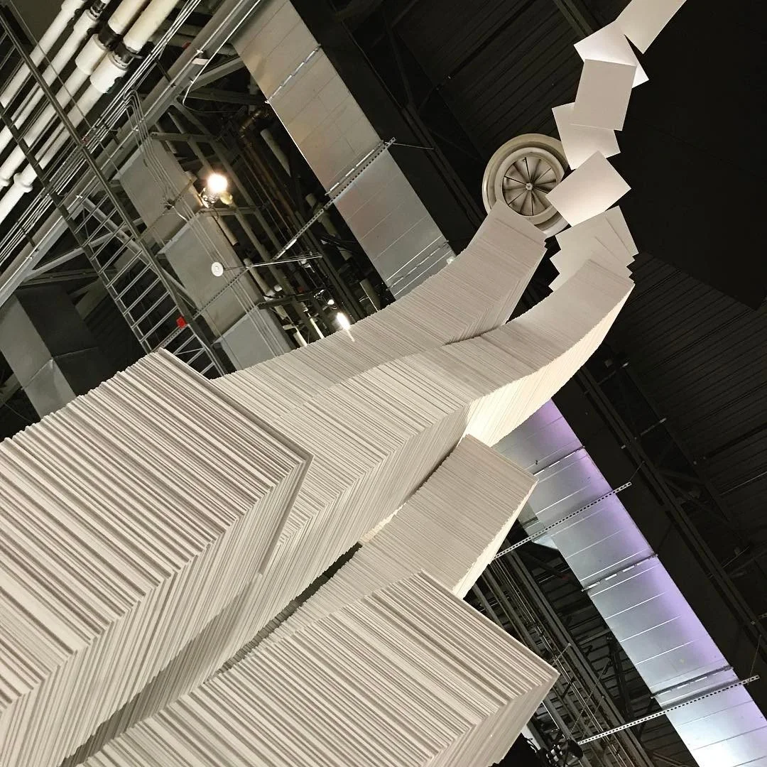 “this isn’t paper” for Genuine and Athena Health at Sands Expo in Las Vegas, NV. Made from 9,300 8.5” x 11” sheets of 3mm PVC.