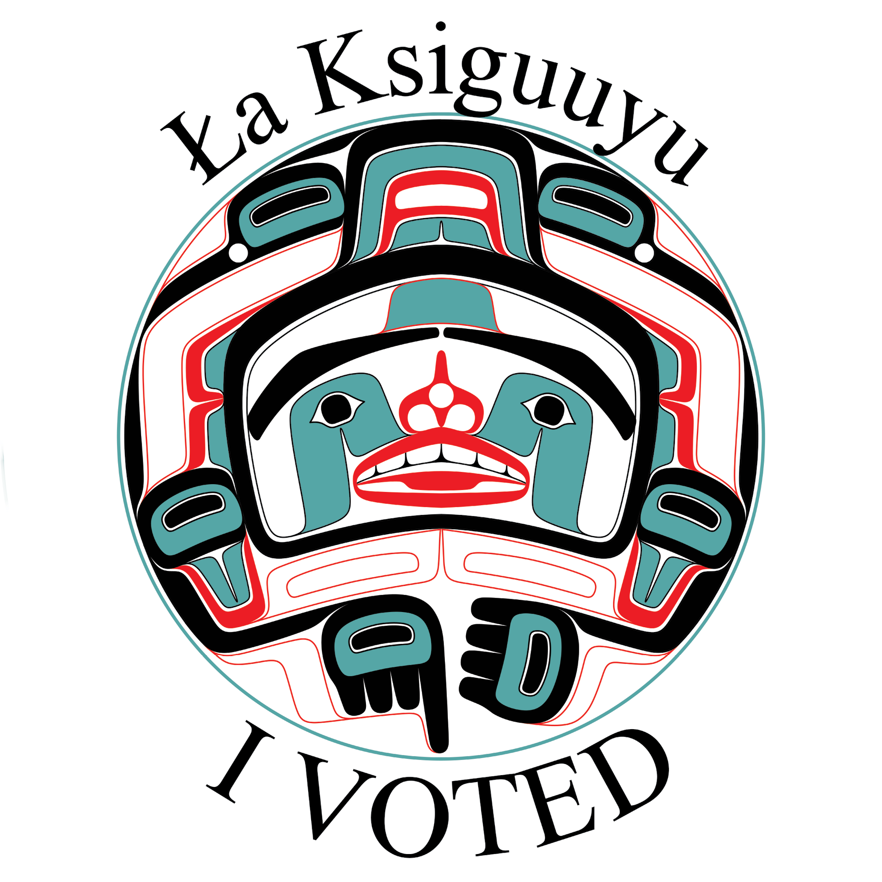 La Ksiguuya I Voted Totem Sticker
