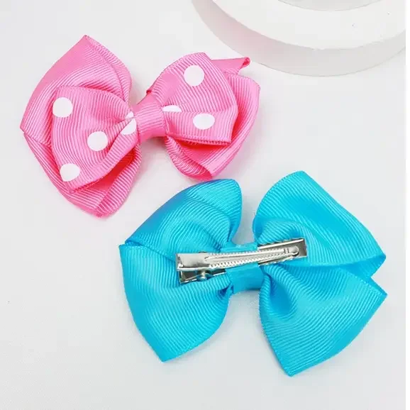 4-Pcs Polka Dot Bow Hair Clips