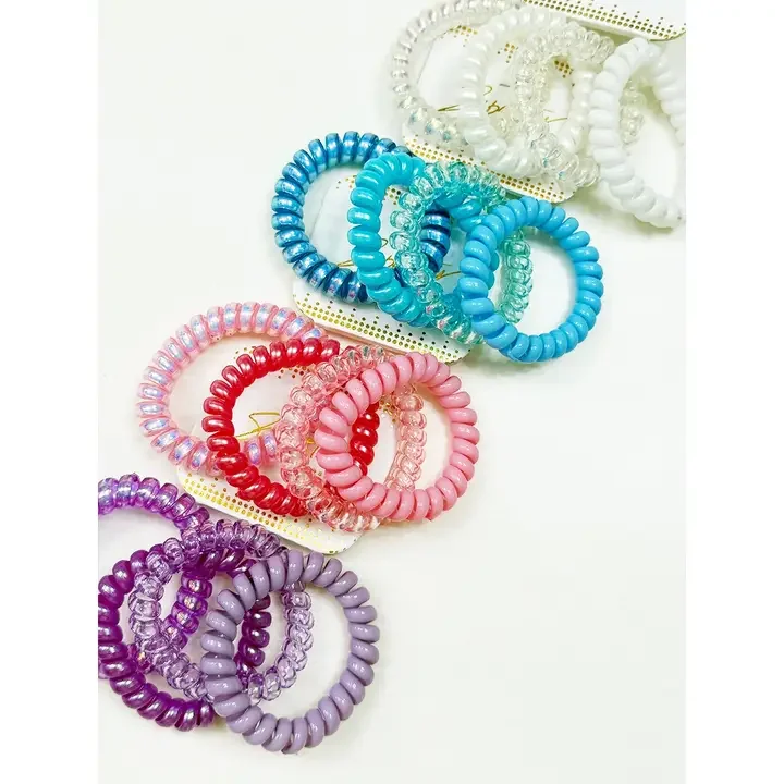 4-Colors Shades Spiral Hair Ties