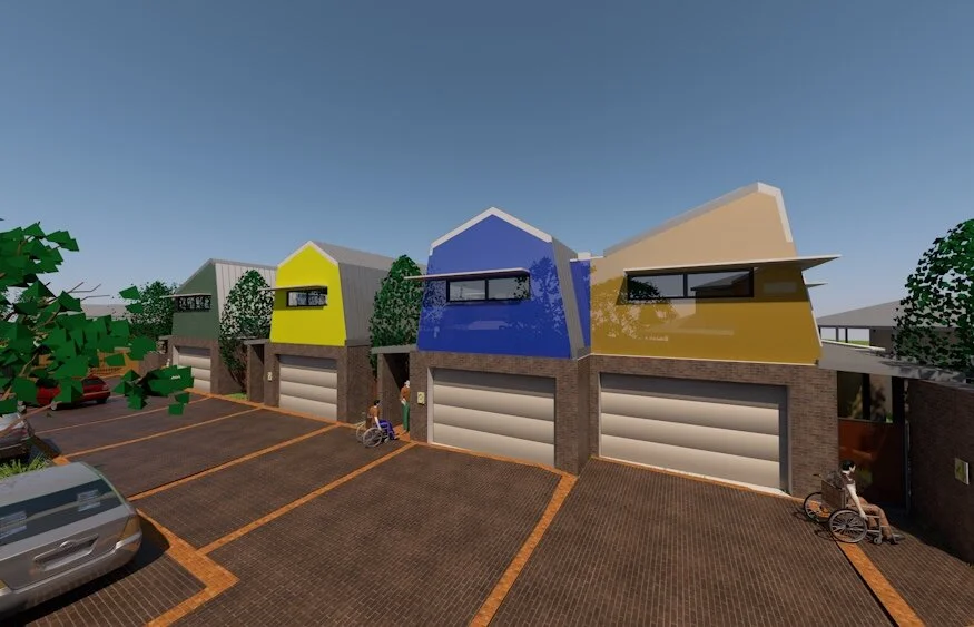 Four new SDA Townhomes, (Adelaide, South Australia), share an embedded network of 30Kw PV panels, 2 x 10kW batteries for UPS (uninterrupted power supply) and mains power giving all occupants uninterrupted cheap power.