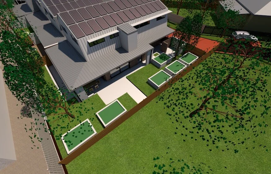 Sustainable living in a site designed around an edible garden -  watch this to see how this project evolves