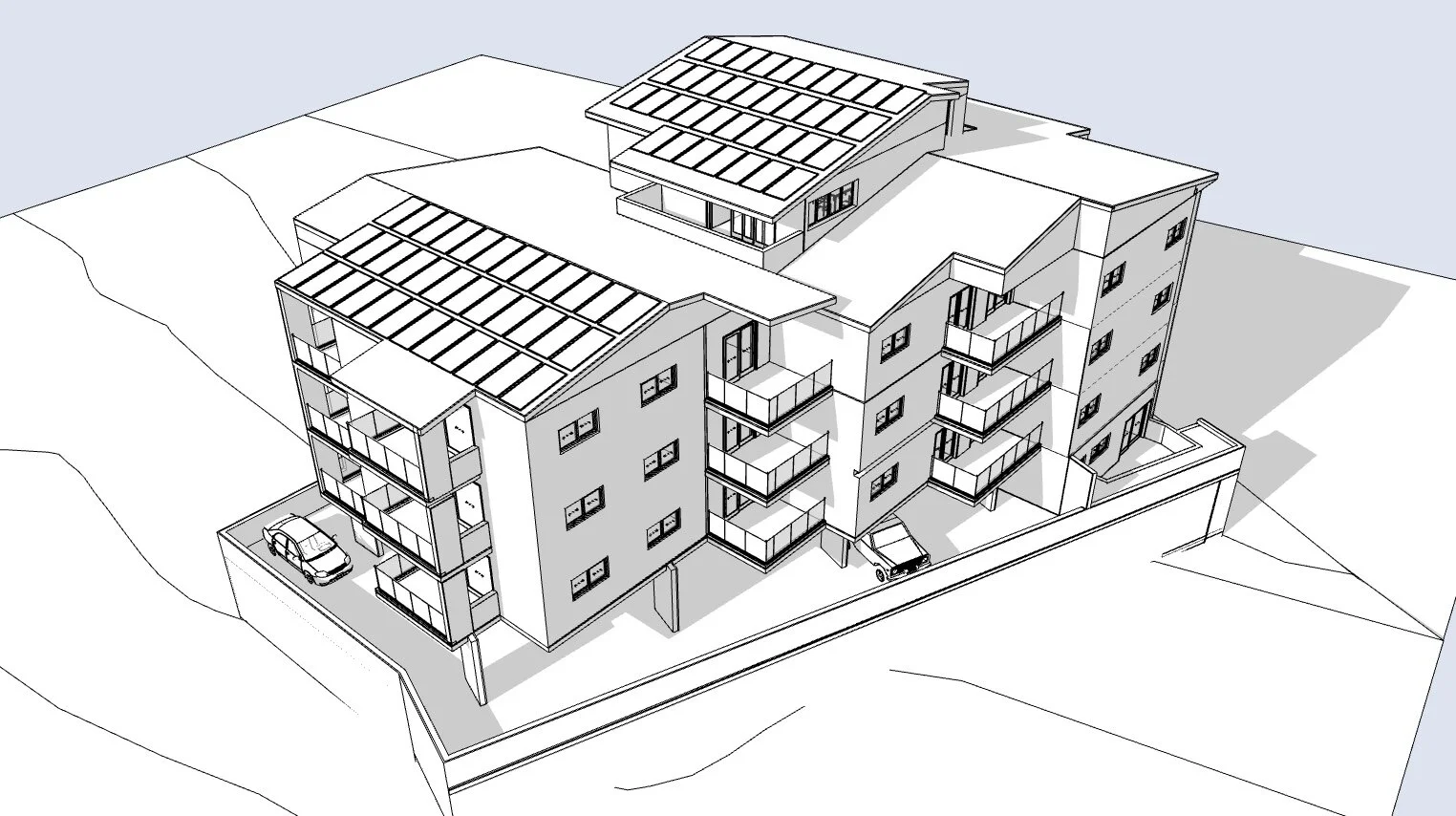 WIP for this new SDA Apartment development , Brisbane, QLD - Solar / Batteries ensure uninterrupted power to all occupants.