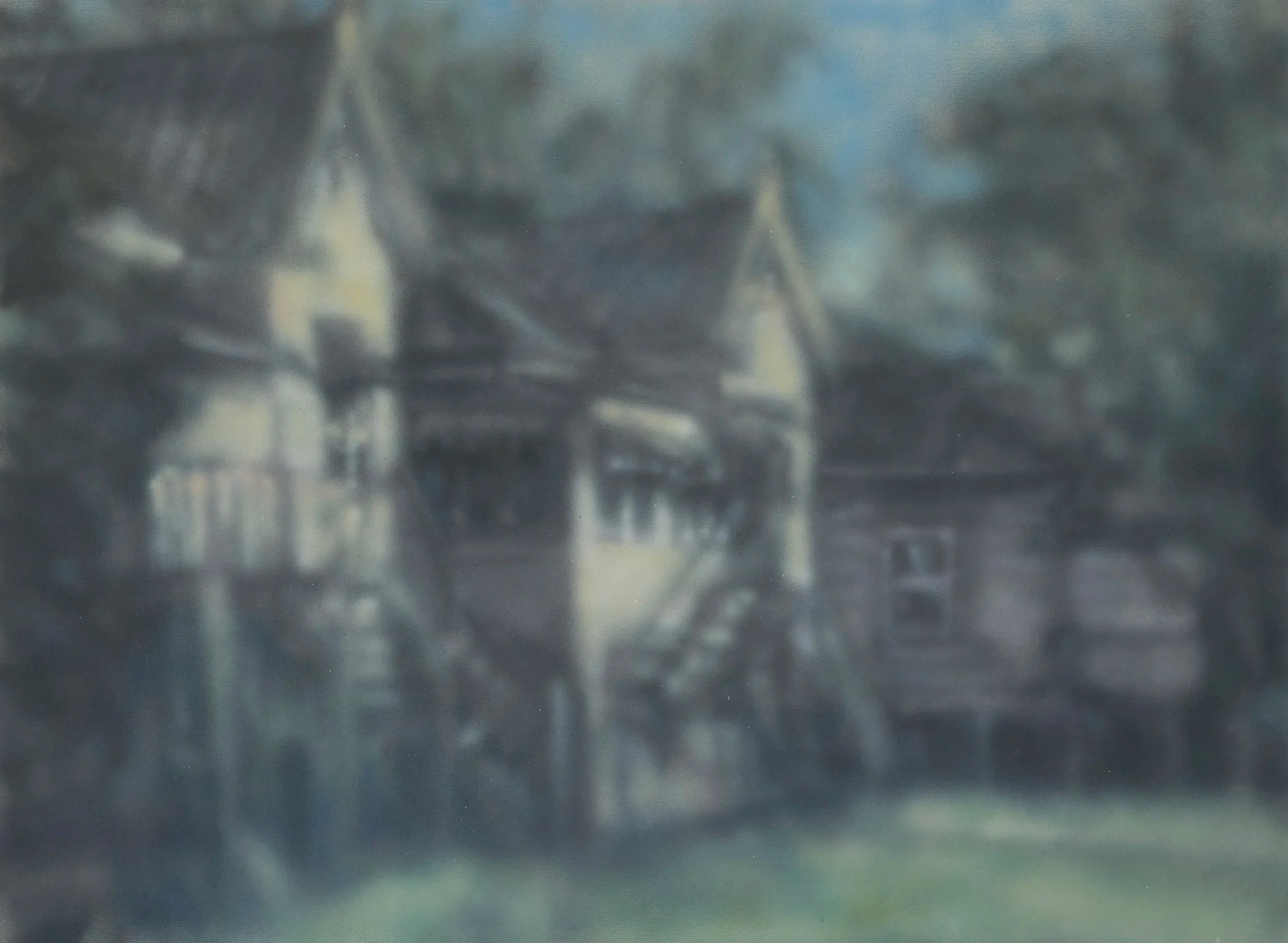 Homescape, 2026, Ink on canvas, 117 x 155cm.