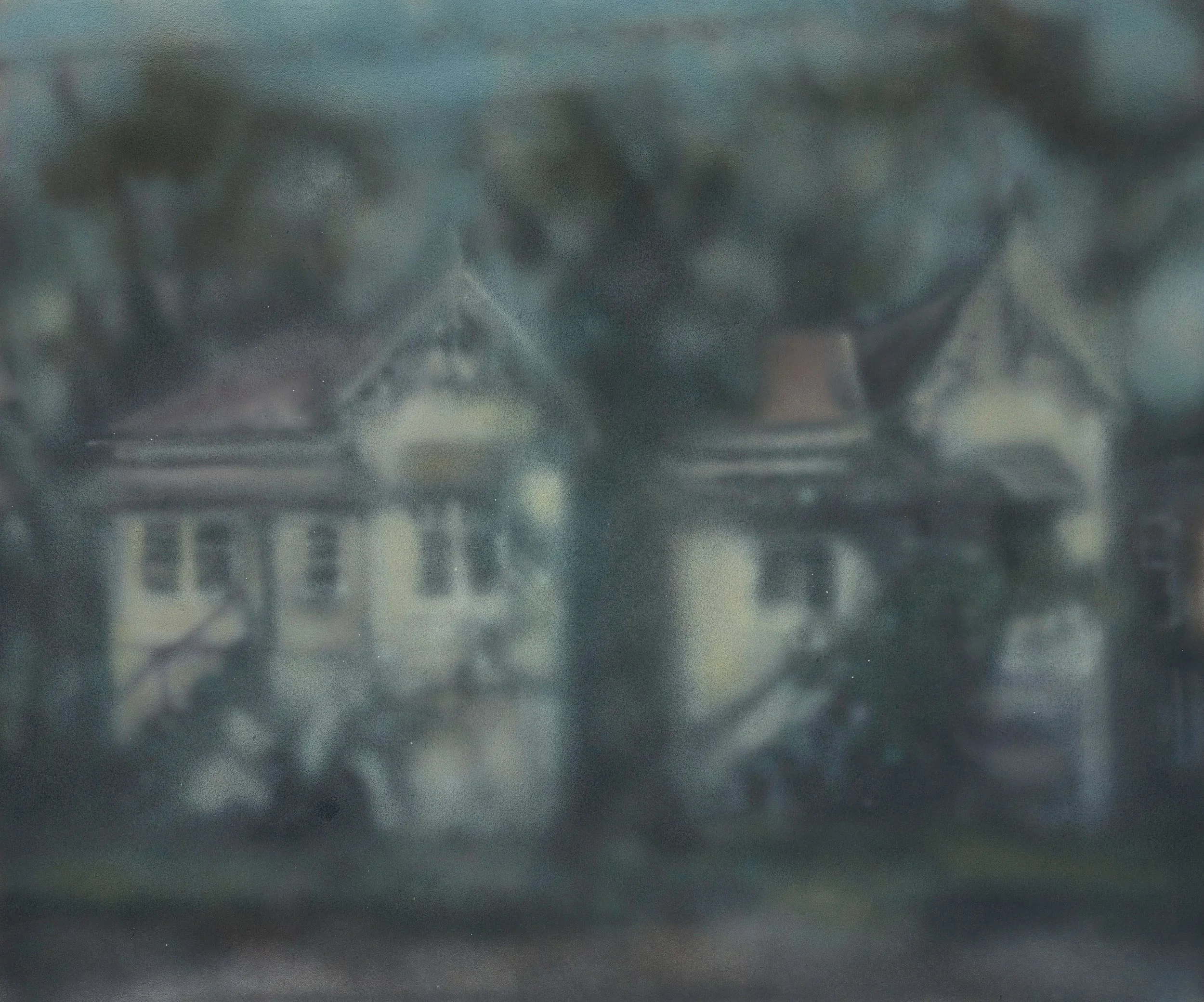 Homescape 2, 2026, Ink on canvas, 76 x 90 cm.