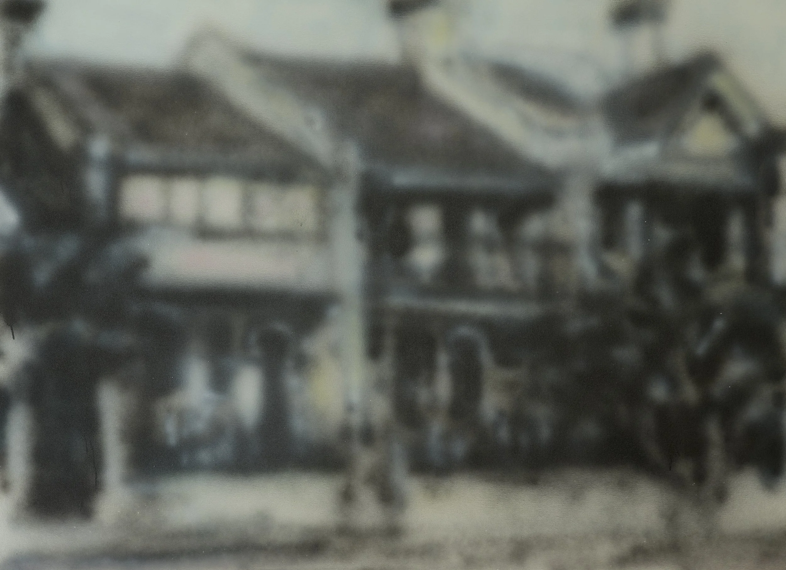 Edgeware Rd, boarding house 1, 2026, Ink on canvas, 117 x 155cm.