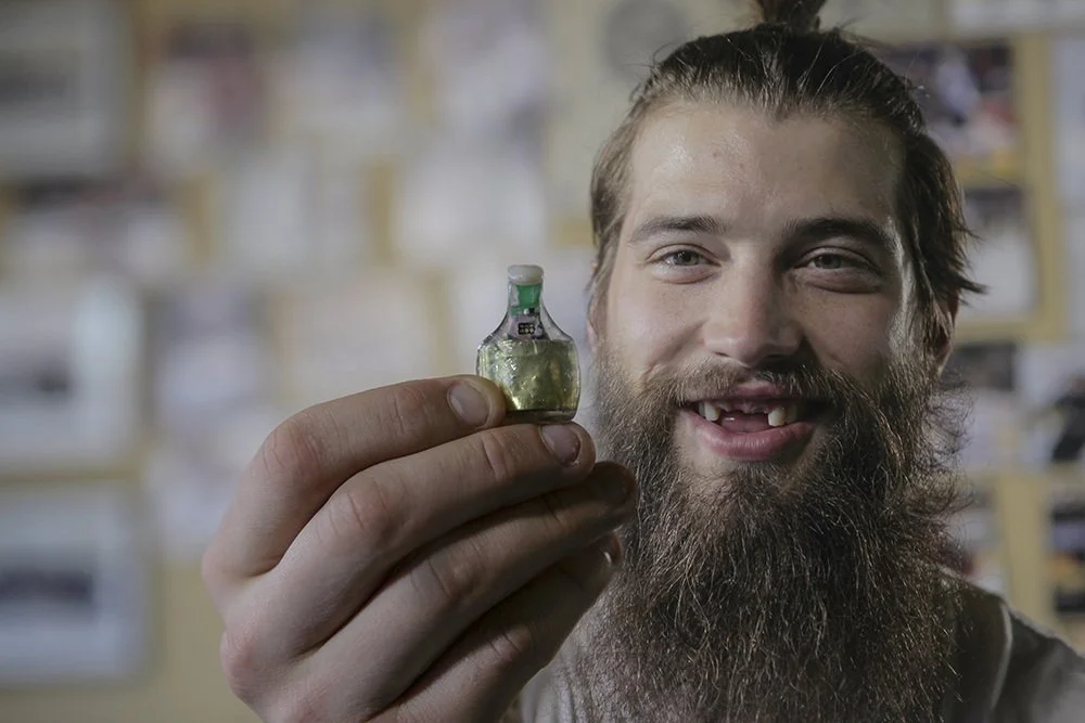 Brent Burns holding up the SmartTooth