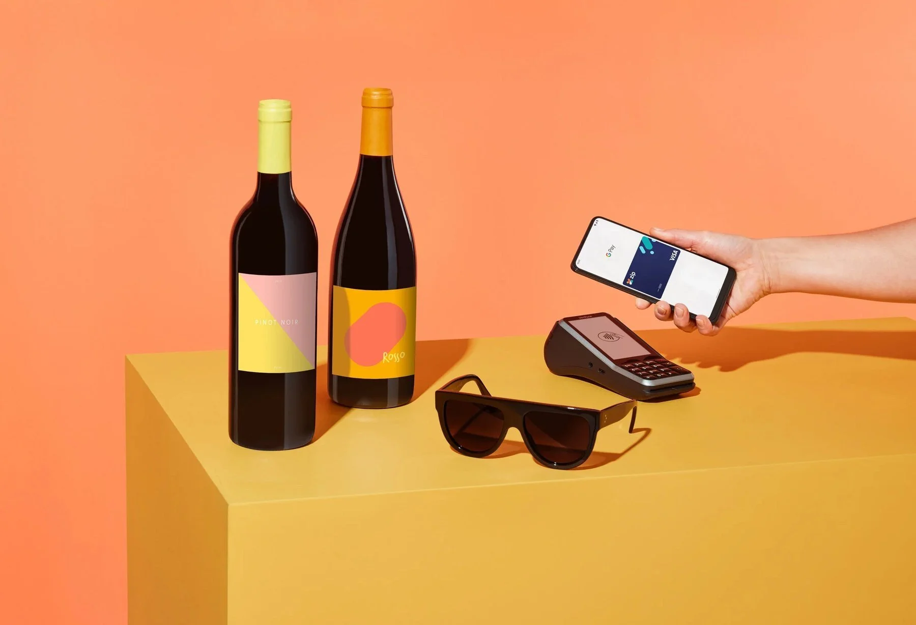 Wine and sunglasses