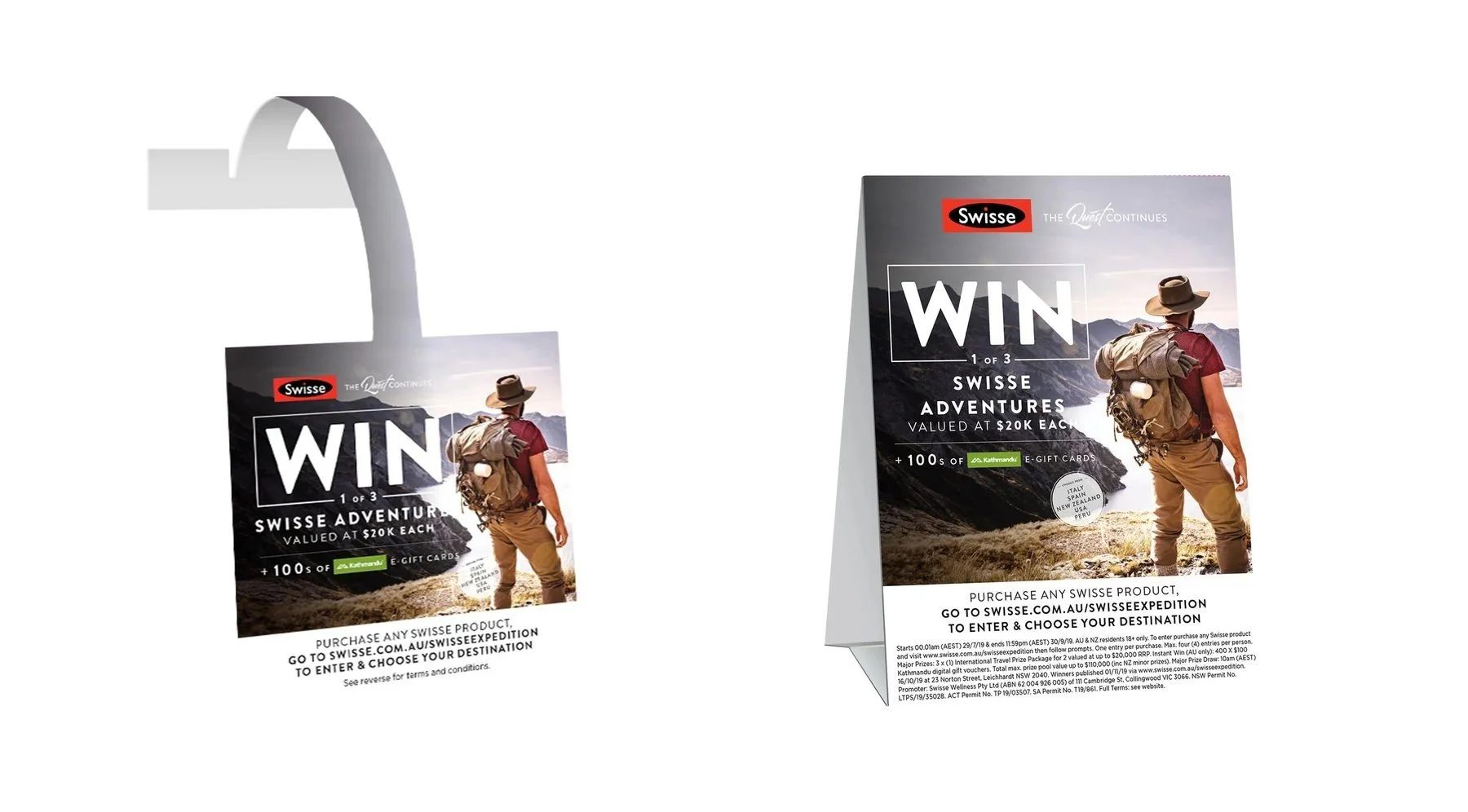 Promotion shelf wobbler and counter card