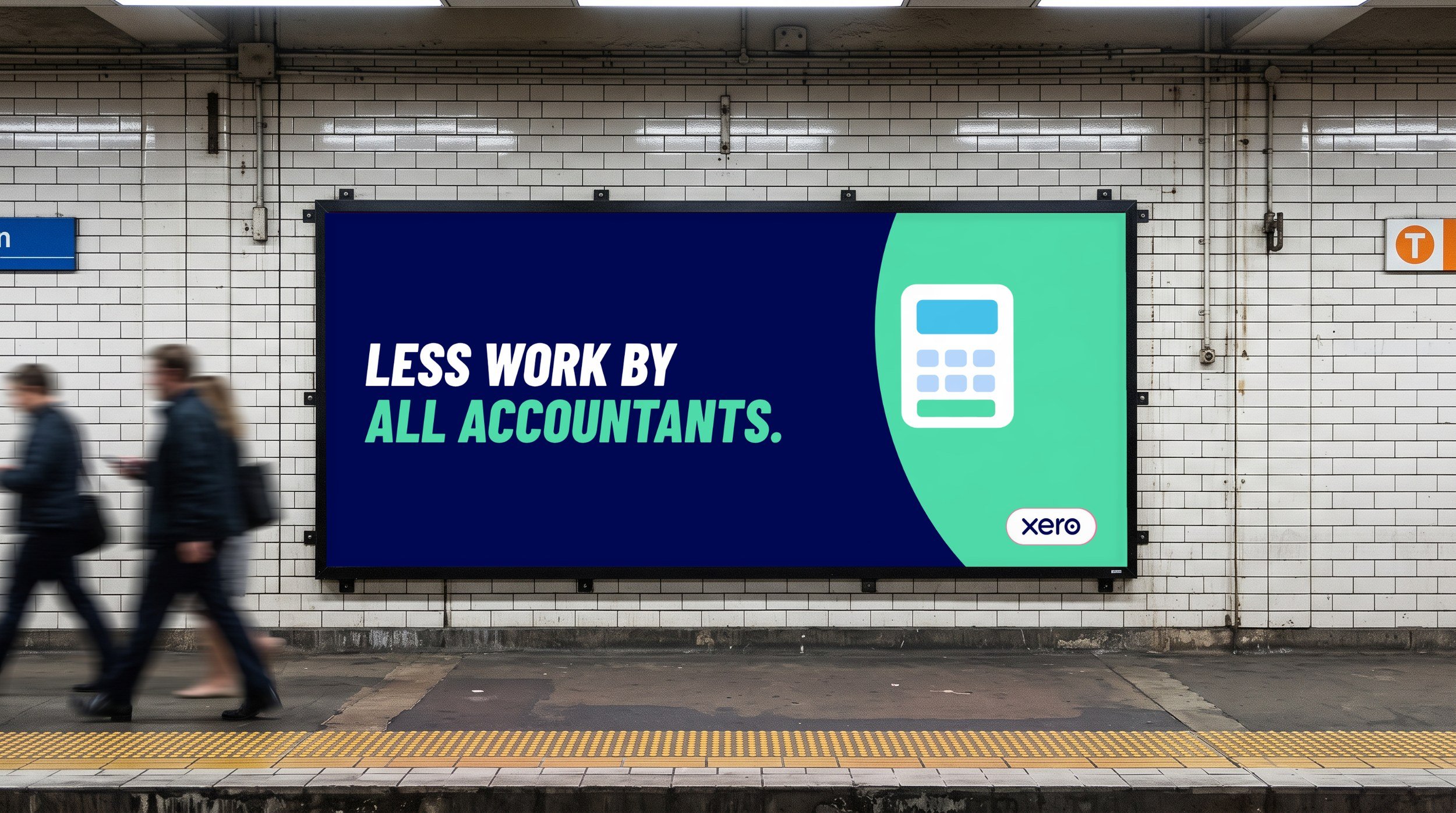 Xero billboard: Less work by all accountants.