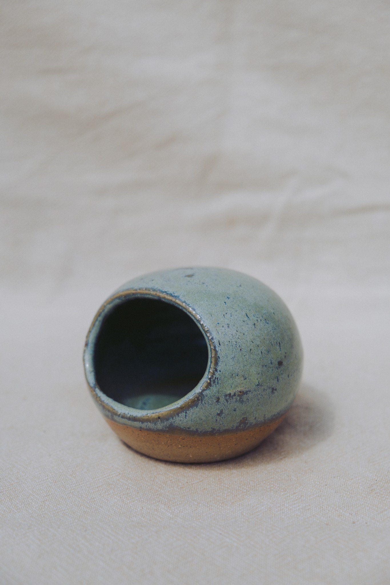 Rock Pool – Blue and Rust Sponge Holder / Salt Pig