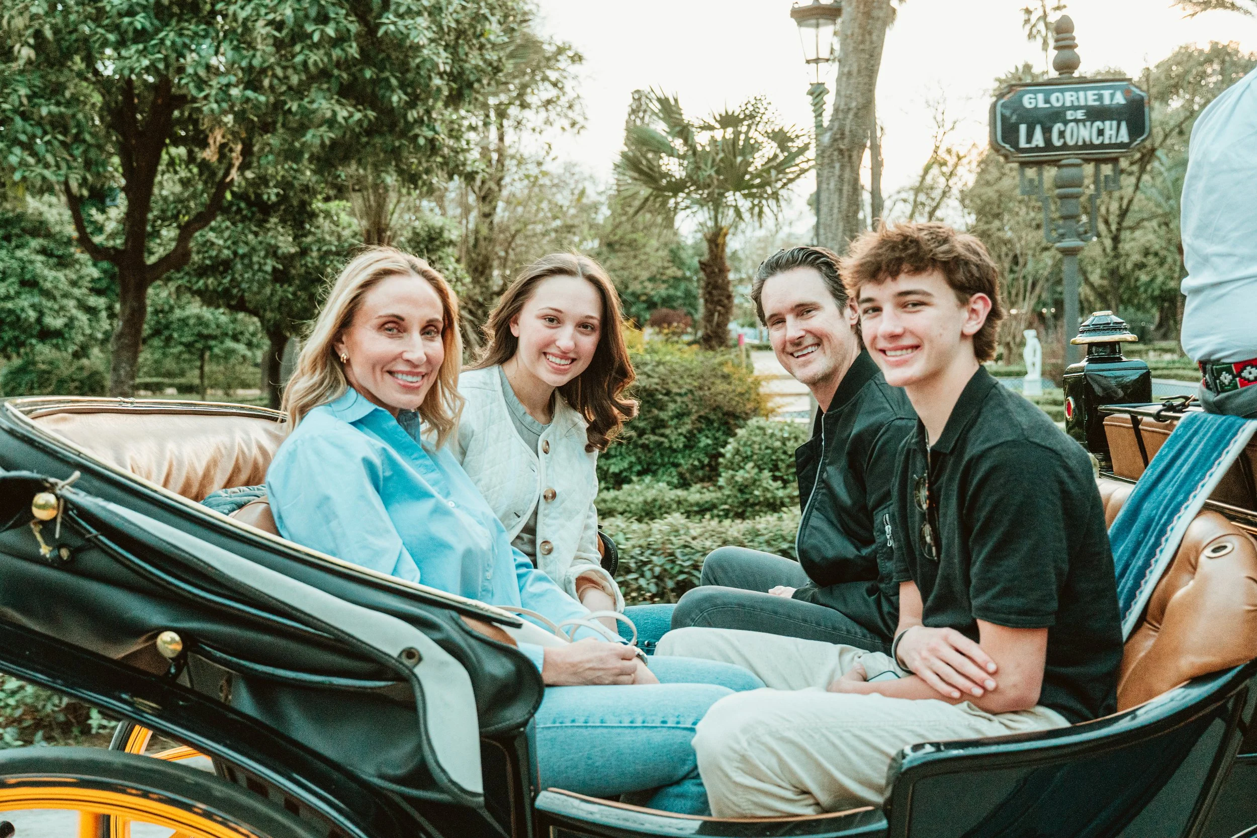 Family carriage ride in Seville