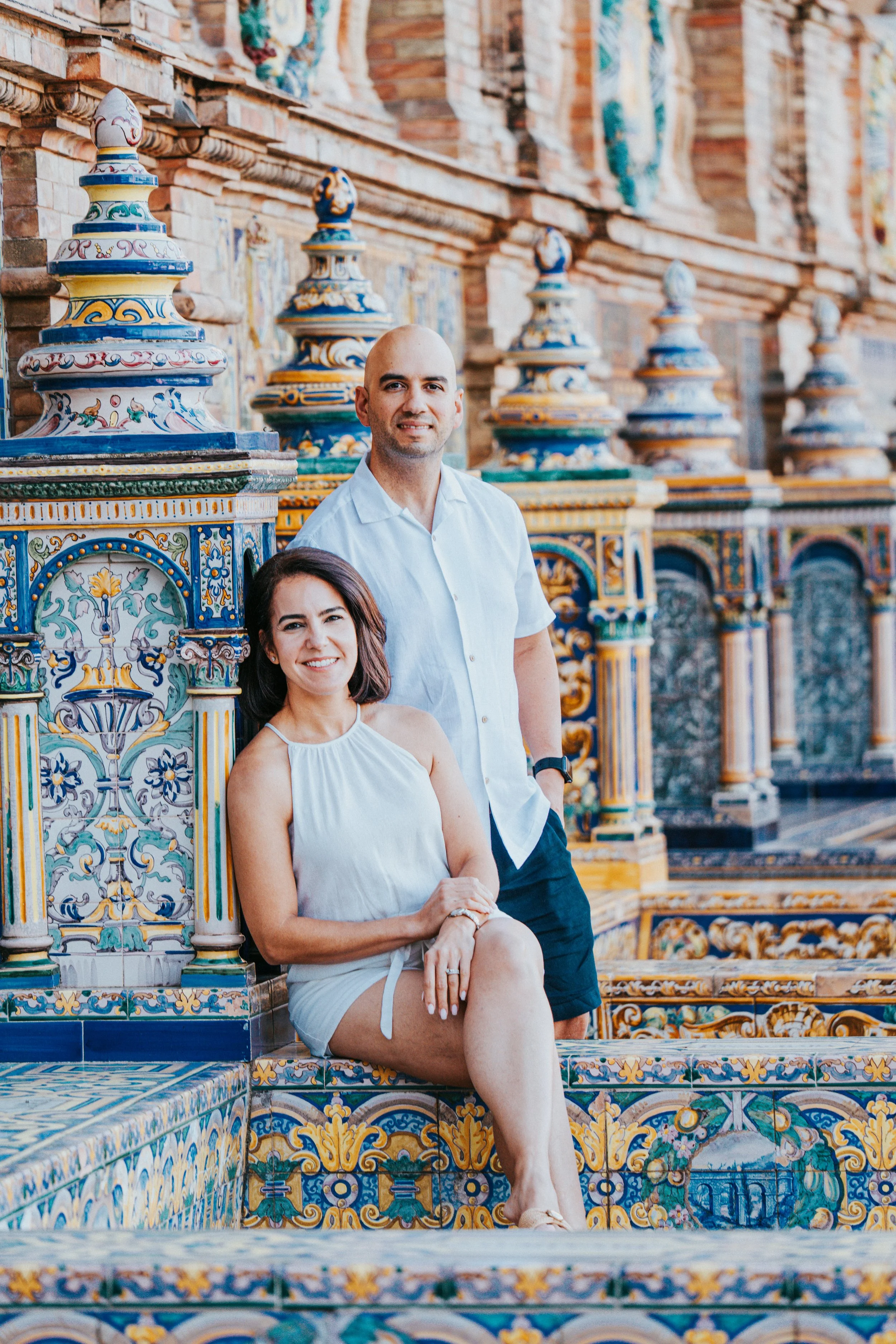 Family photoshoot at Plaza de España, Seville