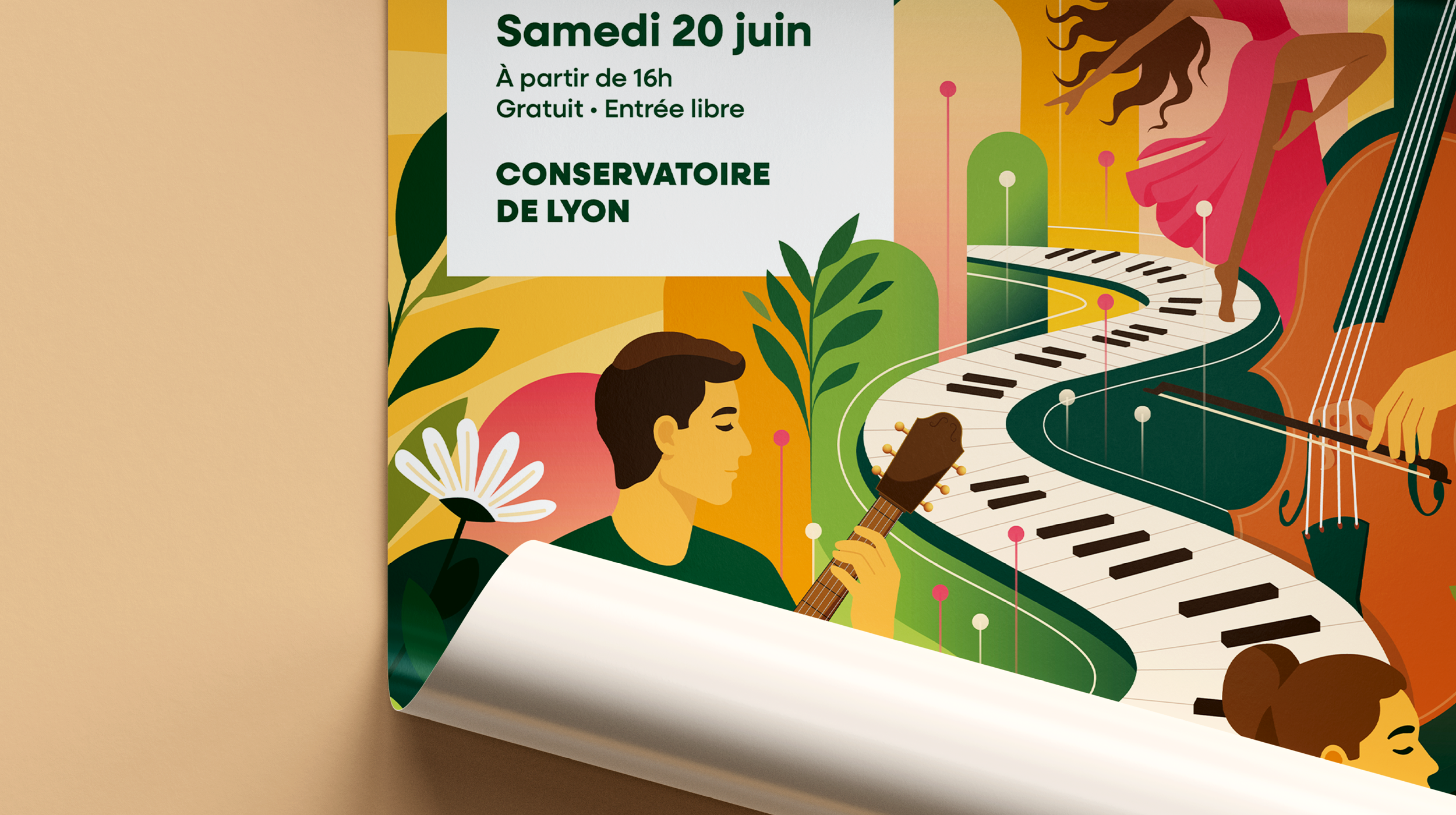 Affiche fête de la musique - Conservatoire de Lyon